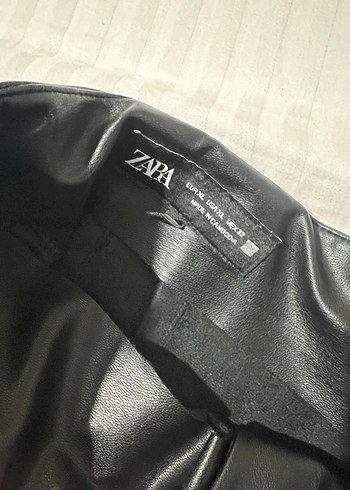 ZARA Siyah Deri  Pantolon - Görsel 4