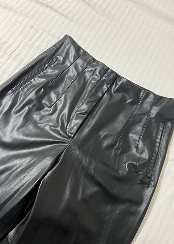 ZARA Siyah Deri  Pantolon - Görsel 6