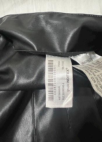 ZARA Siyah Deri  Pantolon - Görsel 5