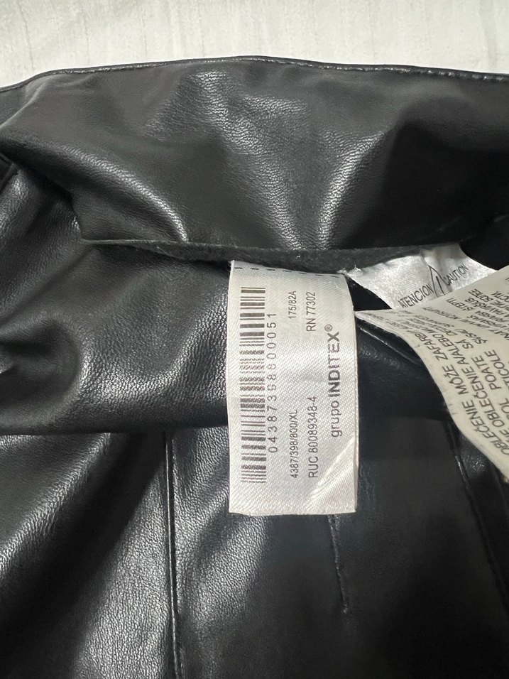 ZARA Siyah Deri  Pantolon - Görsel 5