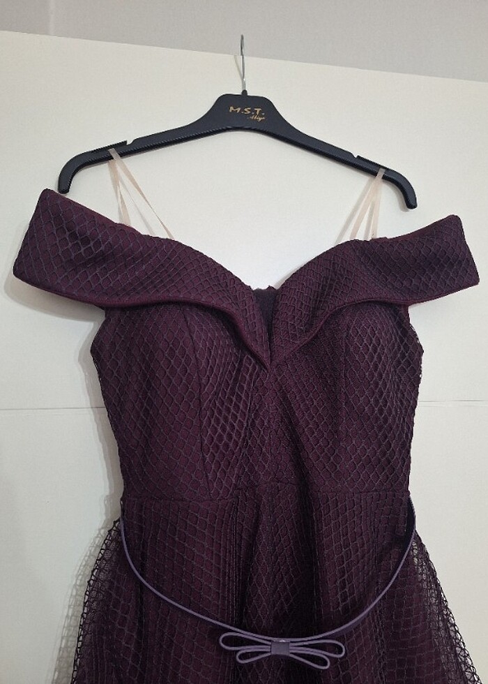 Mor kısa elbise - Görsel 2