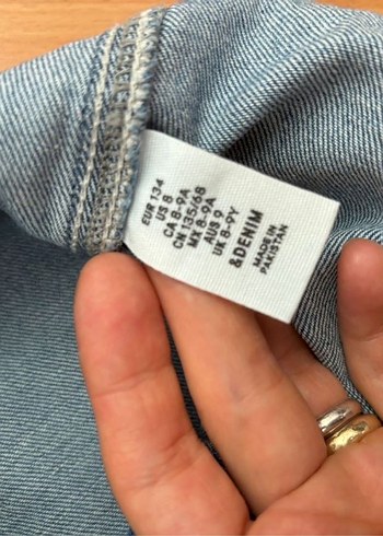 H&M Düğmeli Mavi Denim Midi Salopet HM ÇOCUK