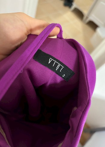 Mor İnce Askılı Elbise - Görsel 4