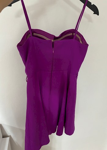 Mor İnce Askılı Elbise - Görsel 3