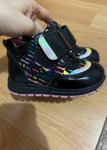 Kız Çocuk Siyah Çok Renkli Spor Ayakkabı bot - Görsel 7