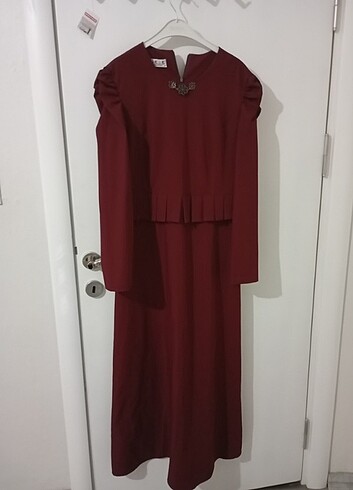 Bordo elbise 