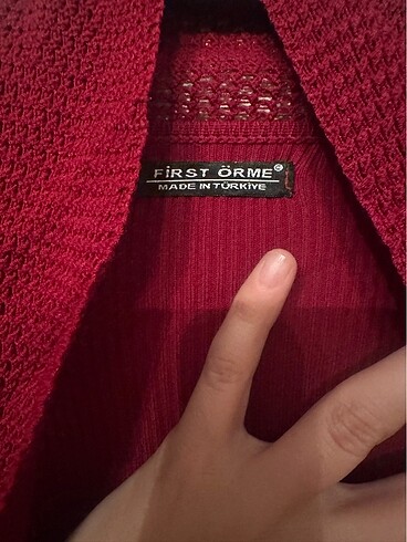 l Beden bordo Renk Merserize hırka