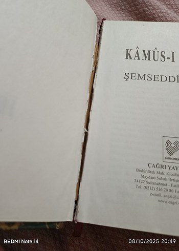 Beden Şemseddin Sami - Kâmûs-ı Türkî Öğrenci Kitabı