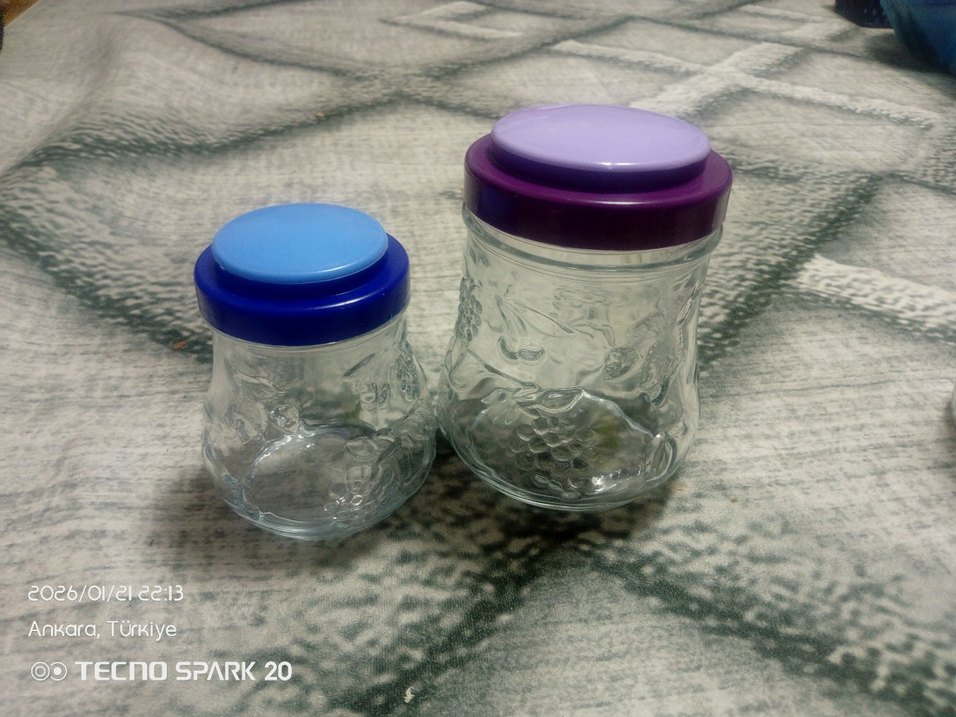 Renkli Kapaklı Cam Saklama Kavanozları - Görsel 4