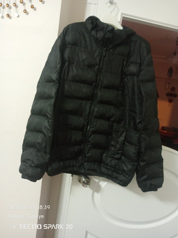 Siyah Fermuarli Erkek Kışlık Mont - Görsel 2