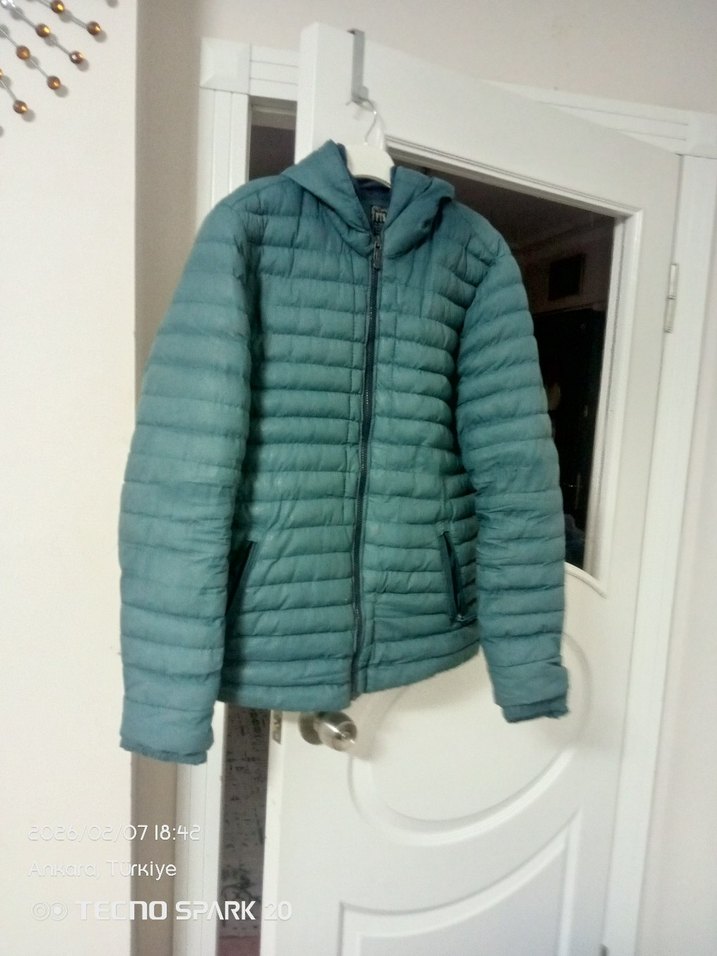 Kapüşonlu Fermuarlı Erkek Mont - Görsel 3