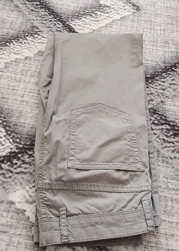 m Beden gri Renk Gri Regular Fit Kemerli Erkek Pantolon