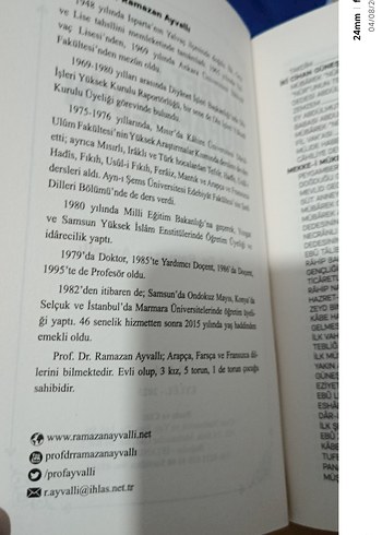 Prof. Dr. Ramazan Ayvalli'nin Biyografisi Kitabı