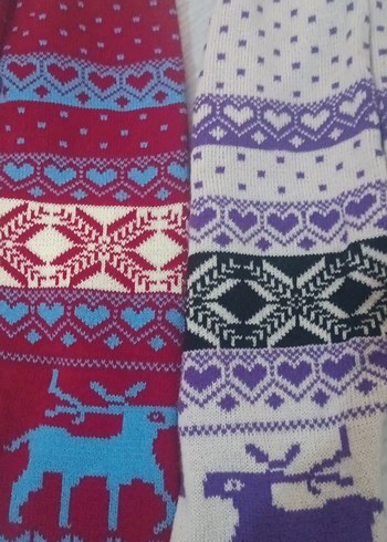 Renkli Nakışlı Kız Triko Tayt - Görsel 2