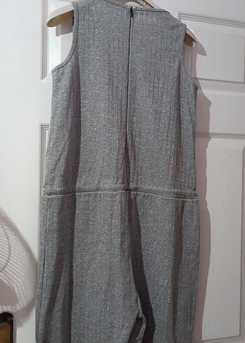 Gri Kadın Triko Uzun Tulum - Görsel 4