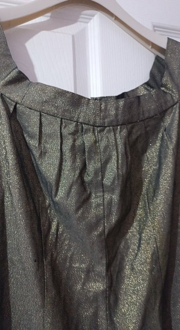 Gri Keten Drapeli Uzun Tulum - Görsel 4