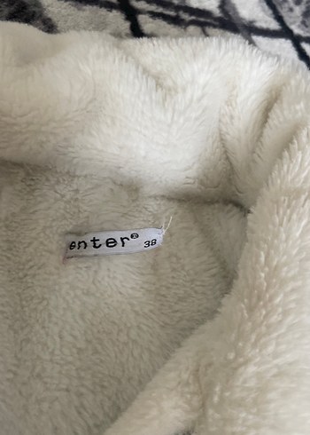 Gri Kadın Denim Ceket, Kürklü, Salaş - Görsel 4