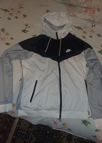 Nike Beyaz Gri Erkek Spor Ceket Kapüşonlu - Görsel 2