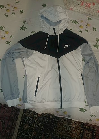 Nike Beyaz Gri Erkek Spor Ceket Kapüşonlu - Görsel 3