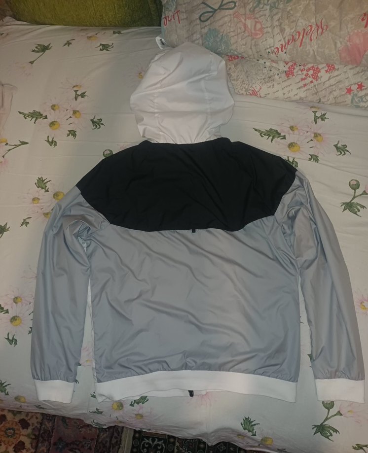 Nike Beyaz Gri Erkek Spor Ceket Kapüşonlu - Görsel 4