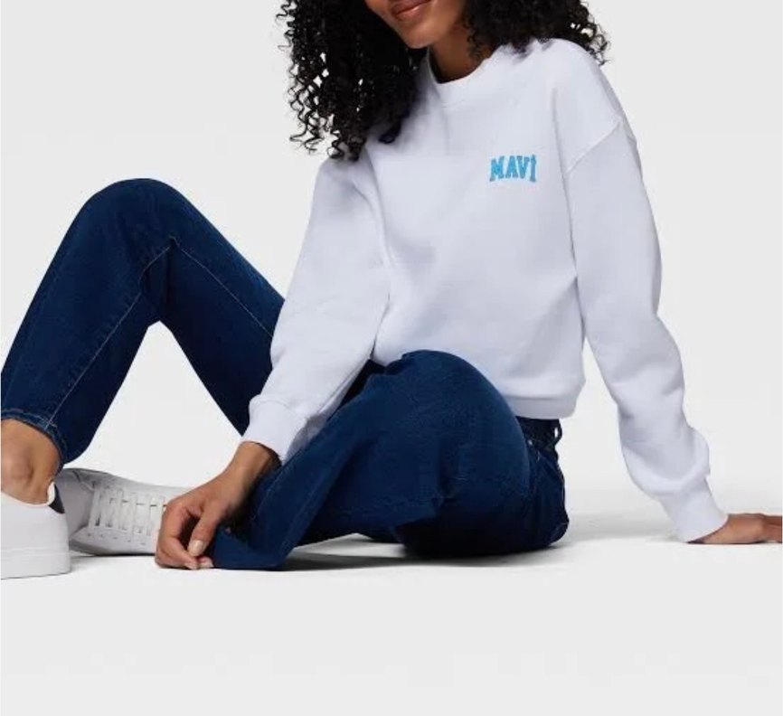 Mavi Oversize Sweatshirt - Görsel 2