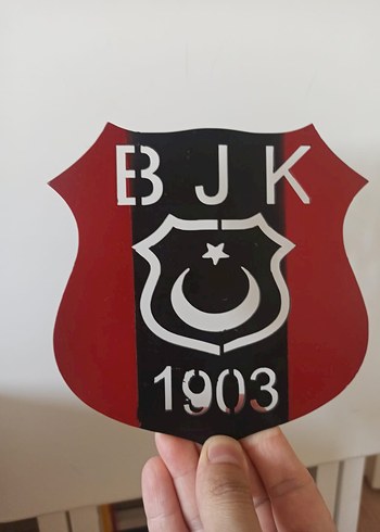 Diğer Siyah Parlak BJK 1903 metal duvar aksesuarı