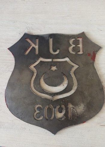 Beden Siyah Parlak BJK 1903 metal duvar aksesuarı