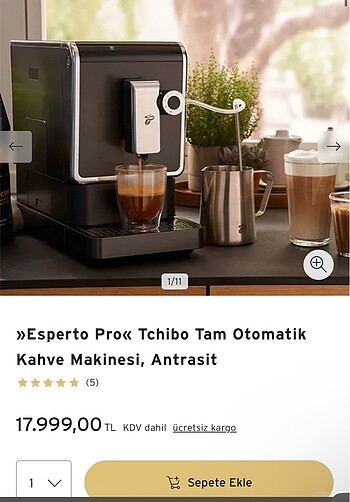 Tchibo tam otomatik kahve makinesi