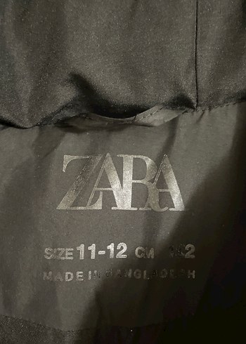 Zara Siyah Orjinal 11-12 Kız Çocuk Kışlık Mont - Görsel 3