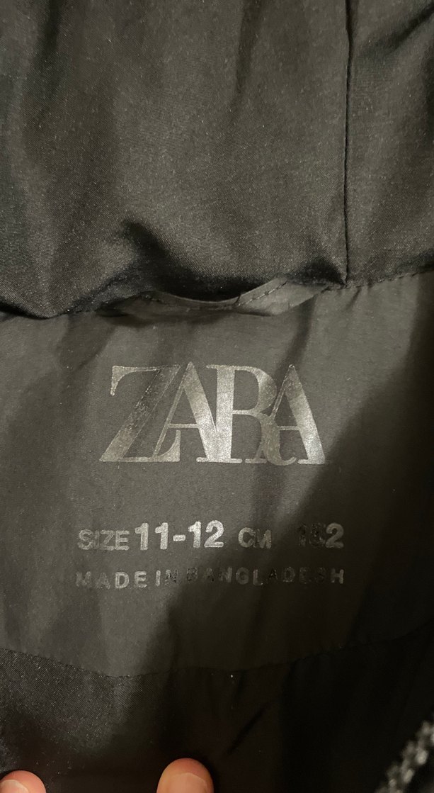 Zara Siyah Orjinal 11-12 Kız Çocuk Kışlık Mont - Görsel 3