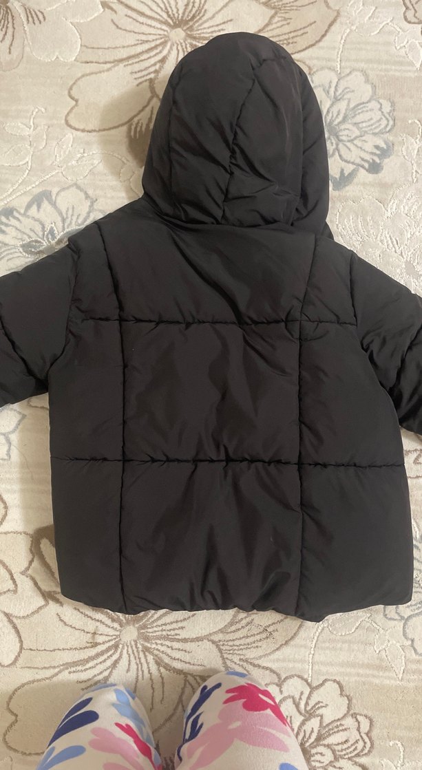 Zara Siyah Orjinal 11-12 Kız Çocuk Kışlık Mont - Görsel 5