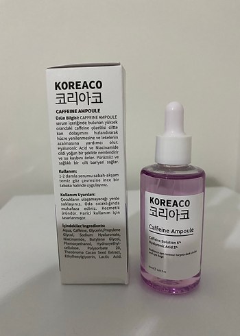  Beden Renk Koreaco Kafein Ampul Anti-Aging Serum