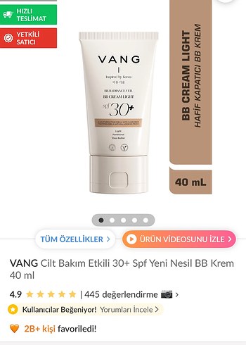 VANG ton eşitleyici BB Krem +30 spf - Görsel 7