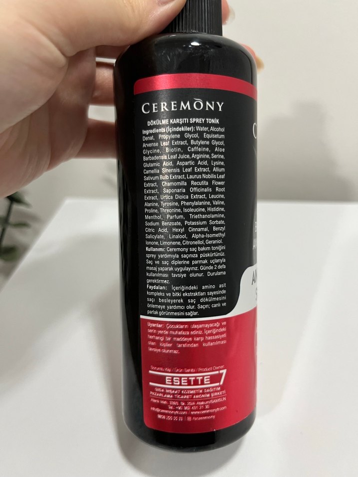 Ceremony Dökülme Karşıtı Sprey Tonik - Görsel 4