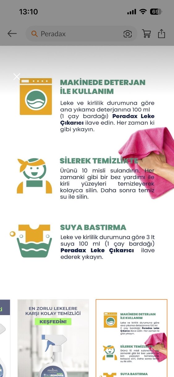 Peradax Leke Çıkarıcı Sprey - Görsel 2