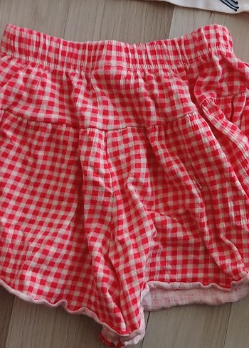 Düğmeli Beyaz Kız Çocuk Kısa Kollu Tişört - Görsel 5