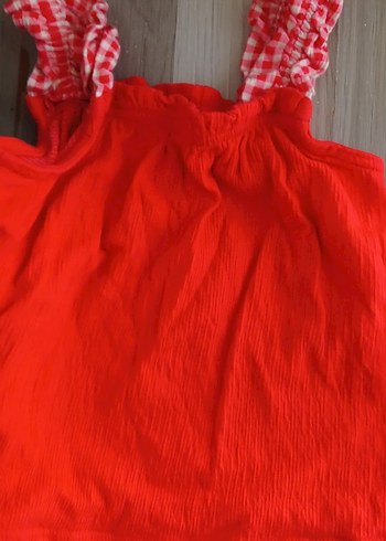 Düğmeli Beyaz Kız Çocuk Kısa Kollu Tişört - Görsel 3