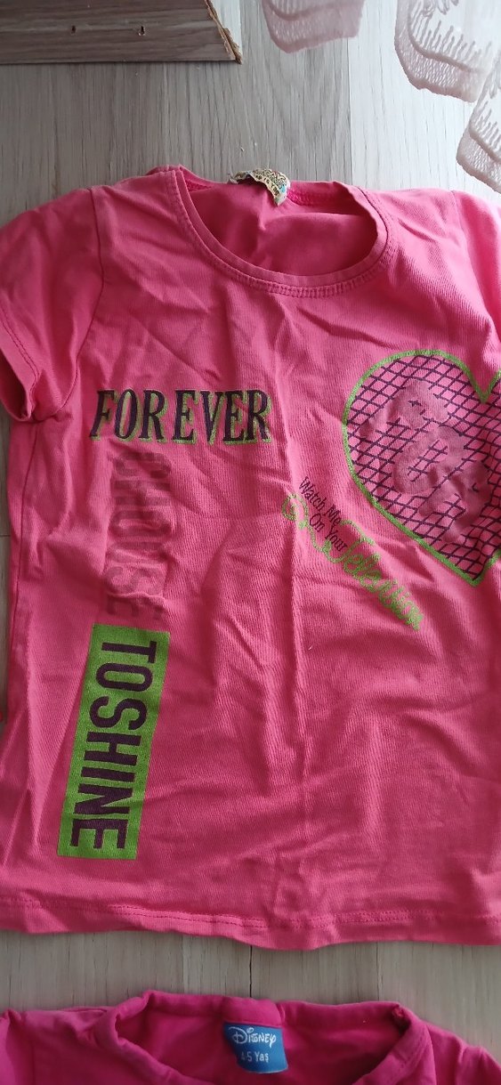 Düğmeli Beyaz Kız Çocuk Kısa Kollu Tişört - Görsel 2