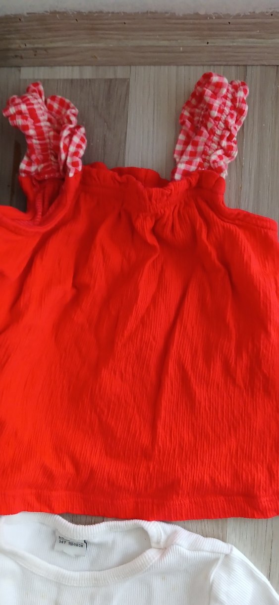 Düğmeli Beyaz Kız Çocuk Kısa Kollu Tişört - Görsel 3