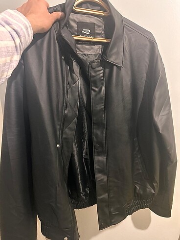 l Beden Erkek oversize deri ceket