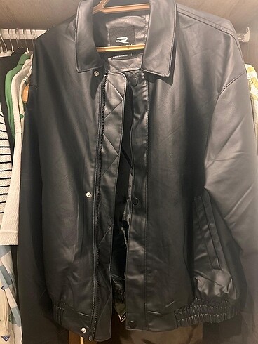 Erkek oversize deri ceket