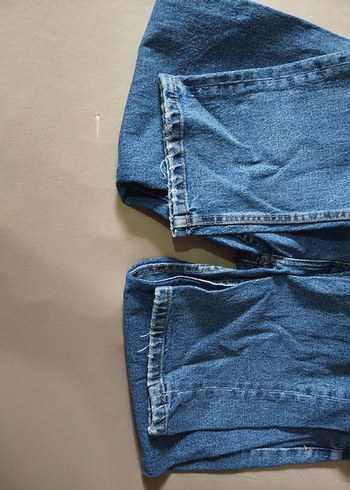 Bershka Bershka Düğmeli Gri Mavi Kadın Denim Pantolon