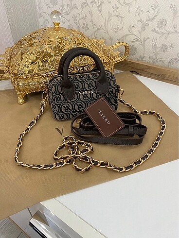 Vakko zincirli mini speedy çanta