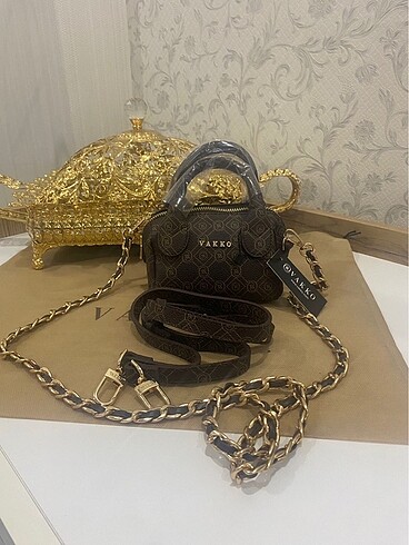 Vakko zincirli mini speedy çanta