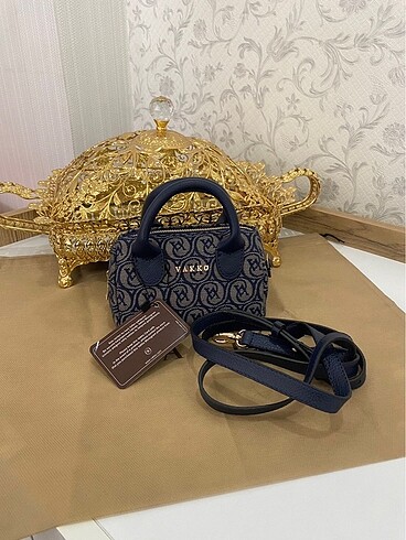 Vakko dokuma mini speedy çanta