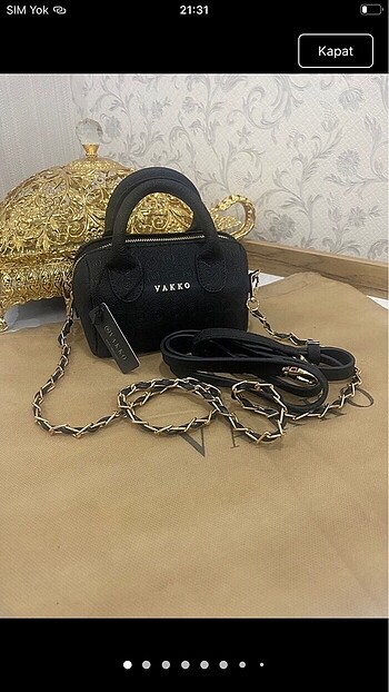 Vakko zincirli askılı mini speedy çanta
