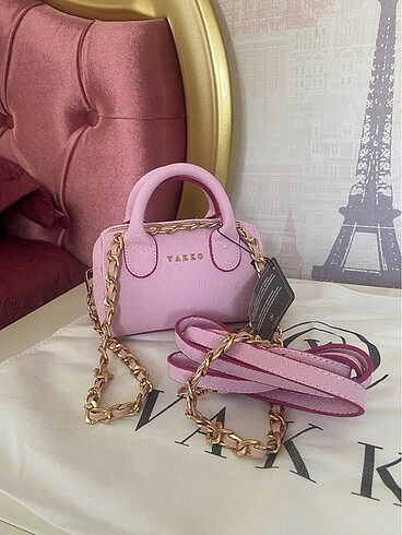 Vakko zincirli mini speedy çanta