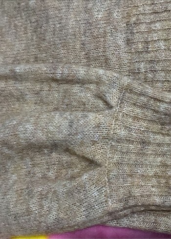 Bej Kadın Boğazlı Triko Kazak - Görsel 2