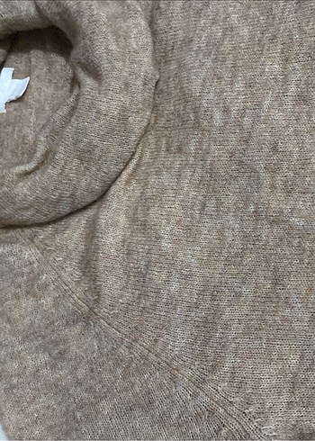 Bej Kadın Boğazlı Triko Kazak - Görsel 4