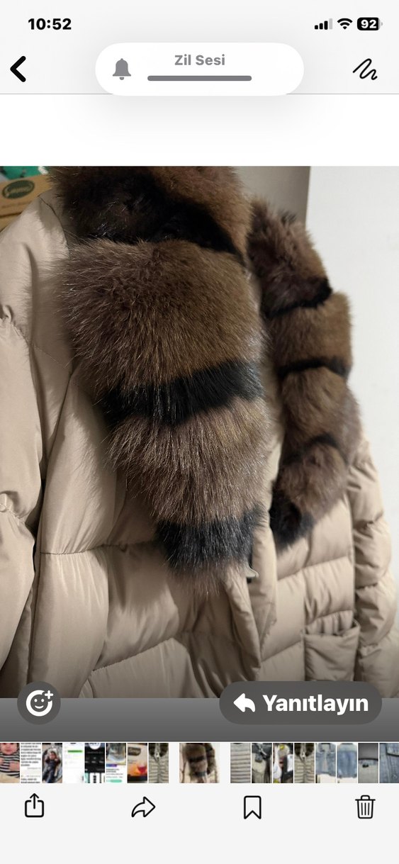 Kürk Detaylı Bej Uzun Kışlık Kadın Mont
Kaz tüyü - Görsel 3